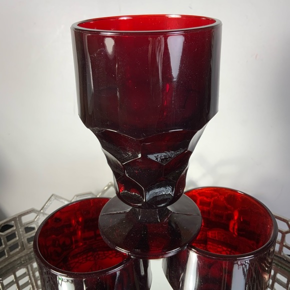 Other - Georgian Tumblers Ruby Red Vintage Set of 4